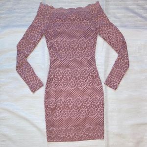 Mauve Long Sleeve Dress